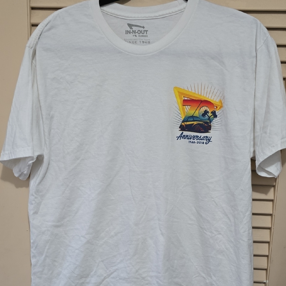 White 70th Anniversary Short Sleeve Tee